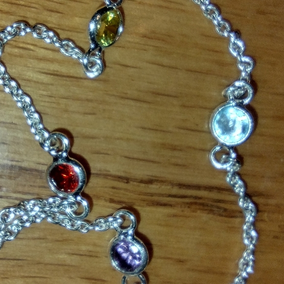 Sterling 4 gem bracelet - Picture 15 of 16